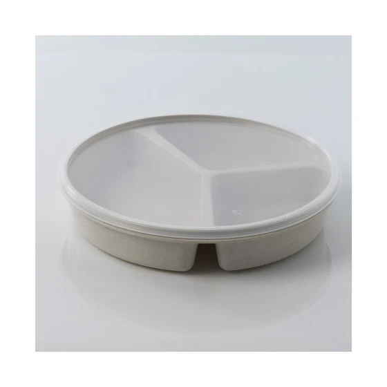 Assiette à Compartiment Avec Couvercle 1 Assiette à Compartiment Avec Couvercle