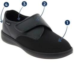 Chaussures Orthopédiques Mixte ALIX Noir -Sérénité Maison Promos Boutique chaussures orthopediques mixte alix noir 4